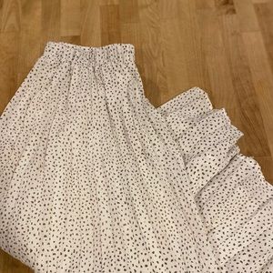 Midi Skirt, White Spotted